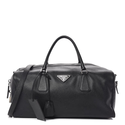 Prada Saffiano Duffle Travel Bag Black 1 of 18