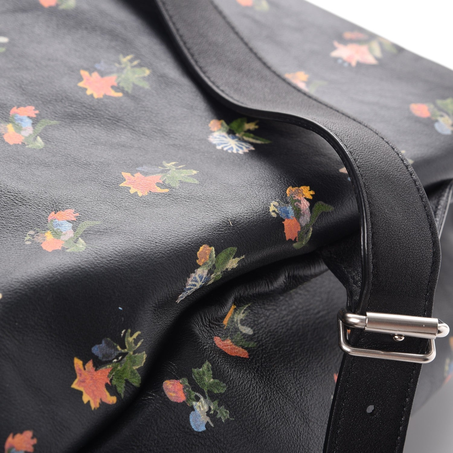 Saint Laurent Calfskin Prairie Flower Printed Festival Backpack Multicolor 15 of 15