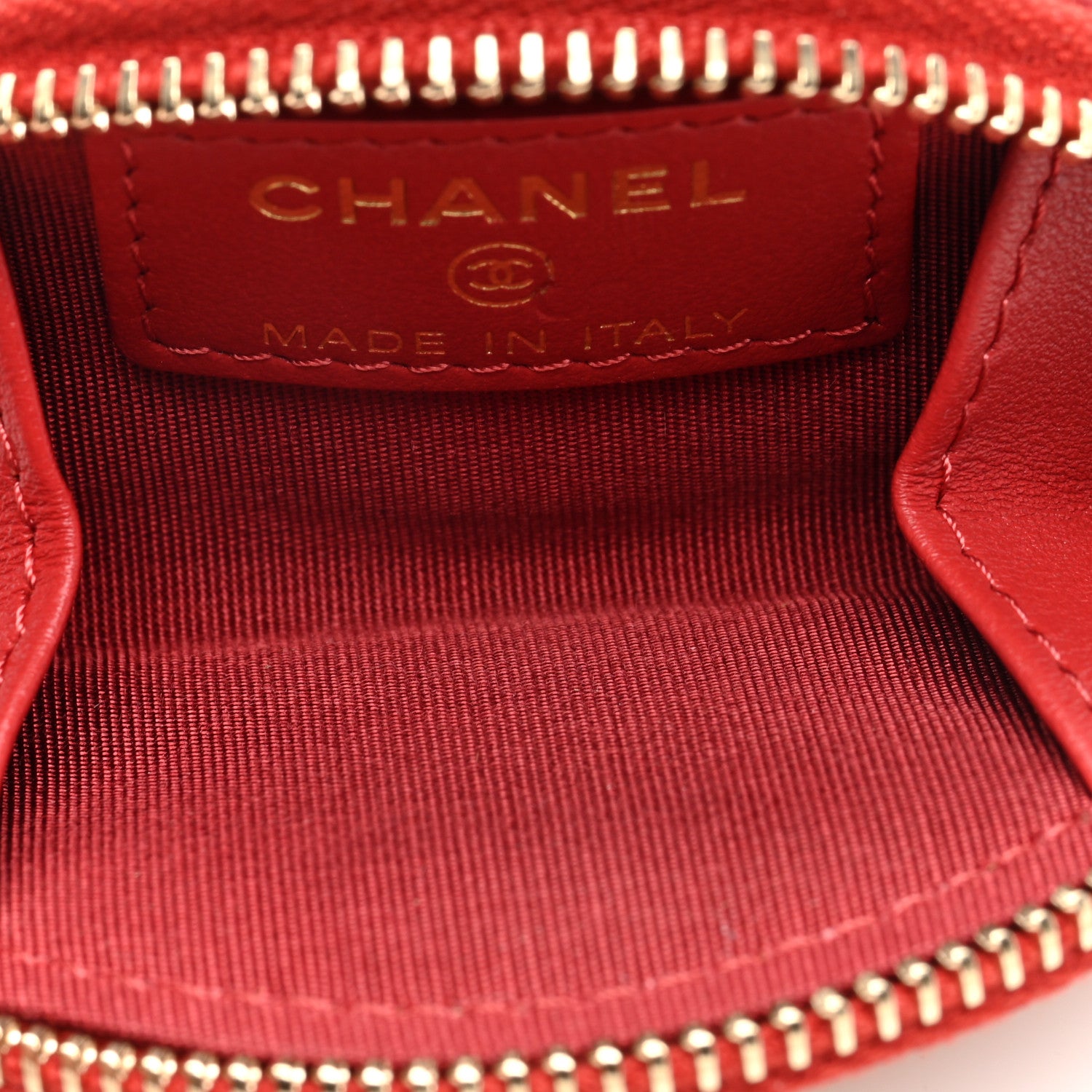 Chanel Shiny Crumpled Lambskin Flap Coin Purse Bracelet Red 5 of 6