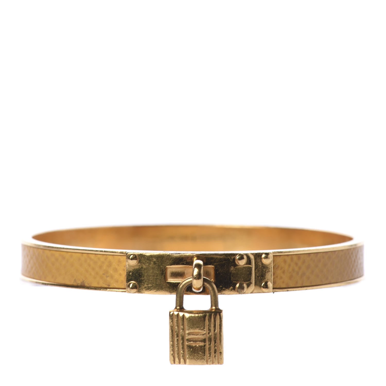 Hermes Courchevel Kelly Lock Cadena Bracelet Jaune 1 of 5