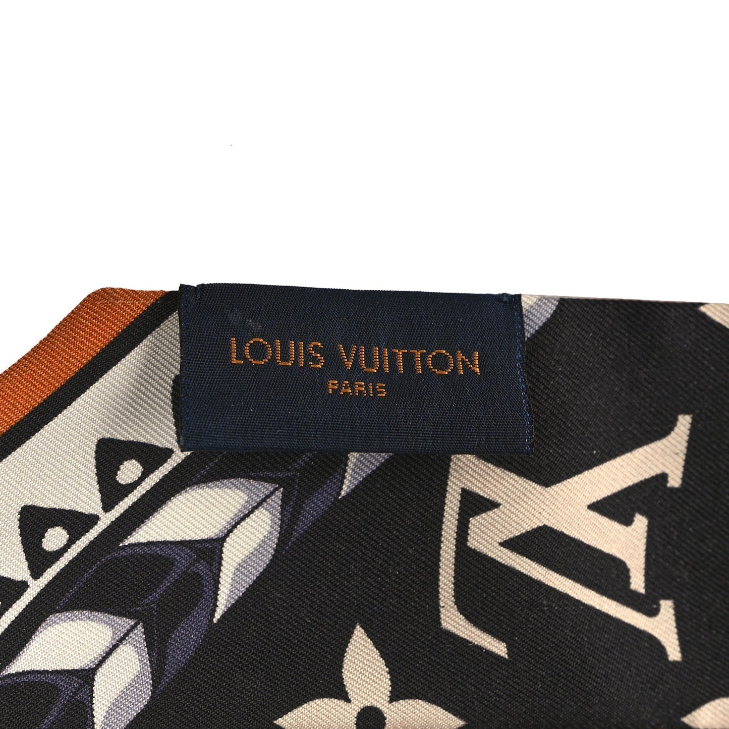 Silk Monogram LV Crafty Bi Color BB Bandeau Caramel Black