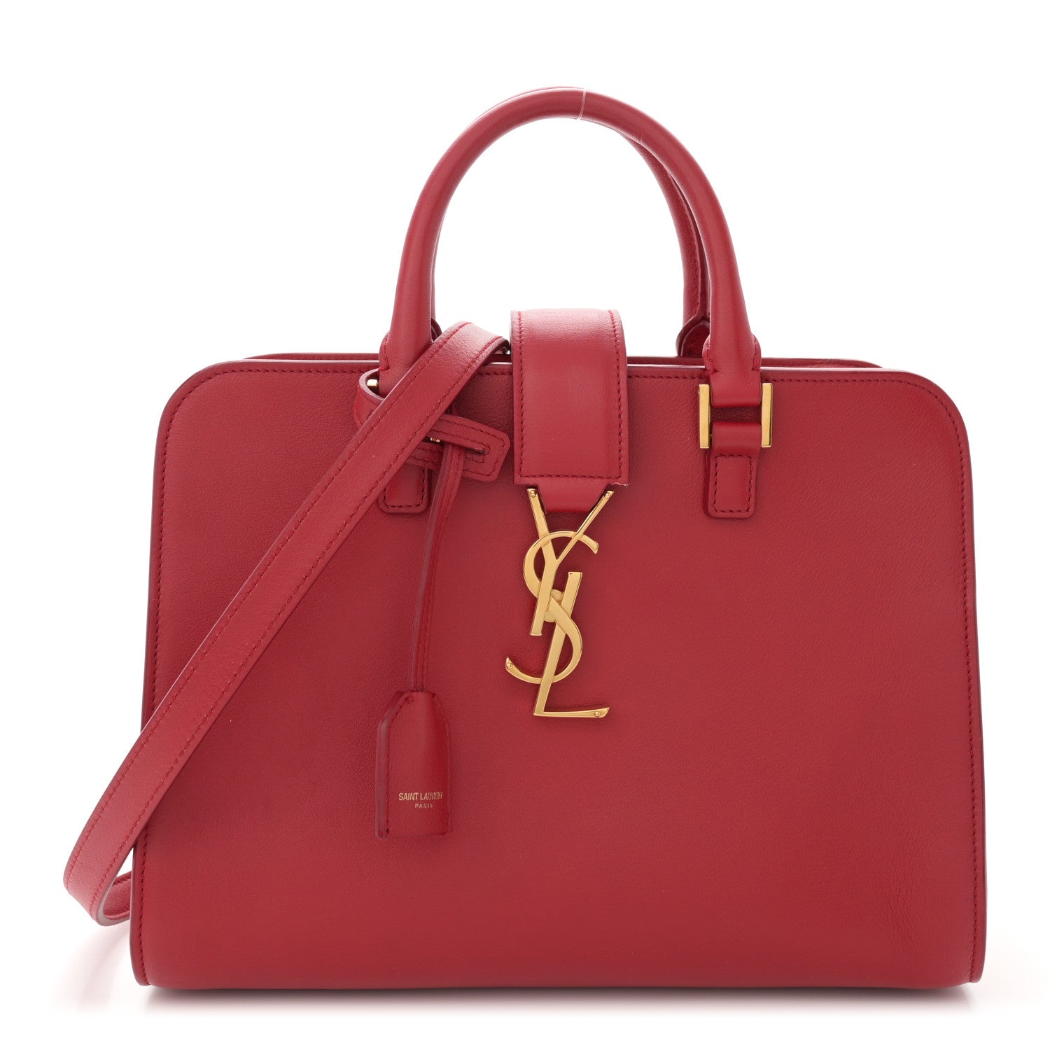 Saint Laurent Calfskin Baby Monogram Cabas Red 1 of 14
