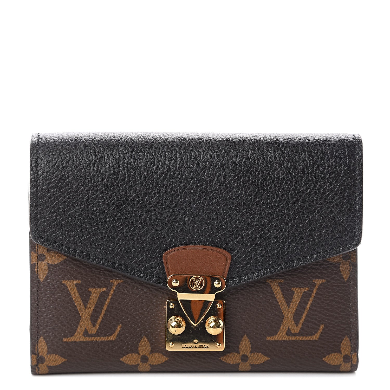 Louis Vuitton Monogram Pallas Compact Wallet NM Black 1 of 5