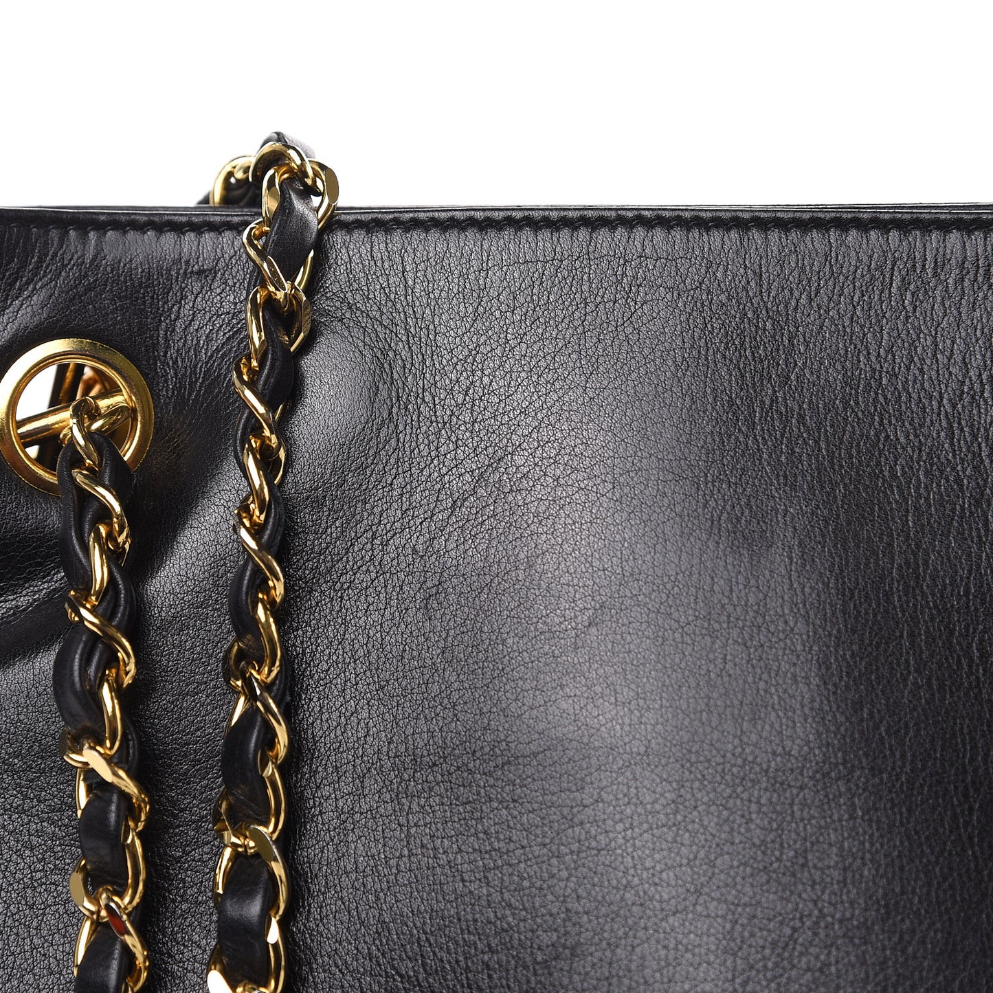 Lambskin Quilted Shoulder Bag Black