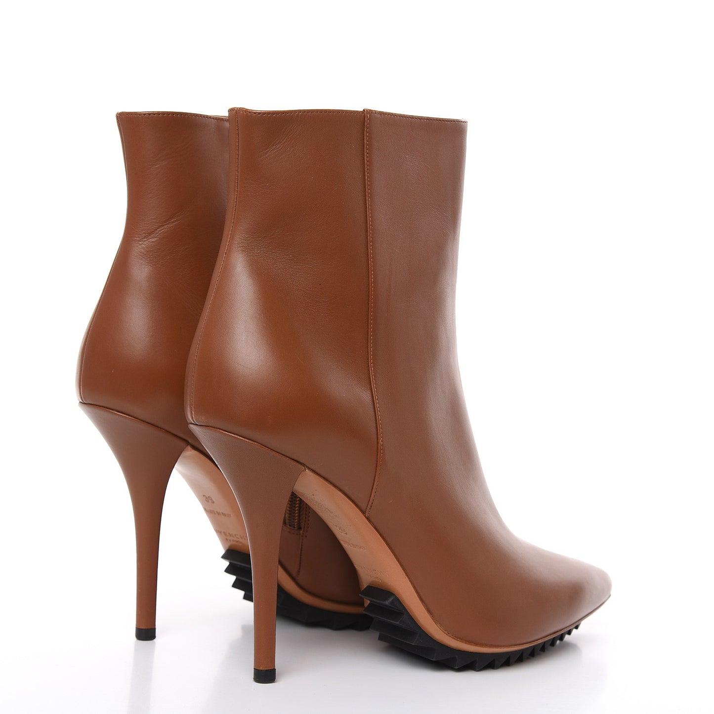 Calfskin Strettoia Ankle Bootie 39 Caramel