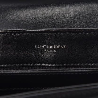 Saint Laurent Calfskin Y Quilted Monogram Toy Loulou Crossbody Bag Black 6 of 12