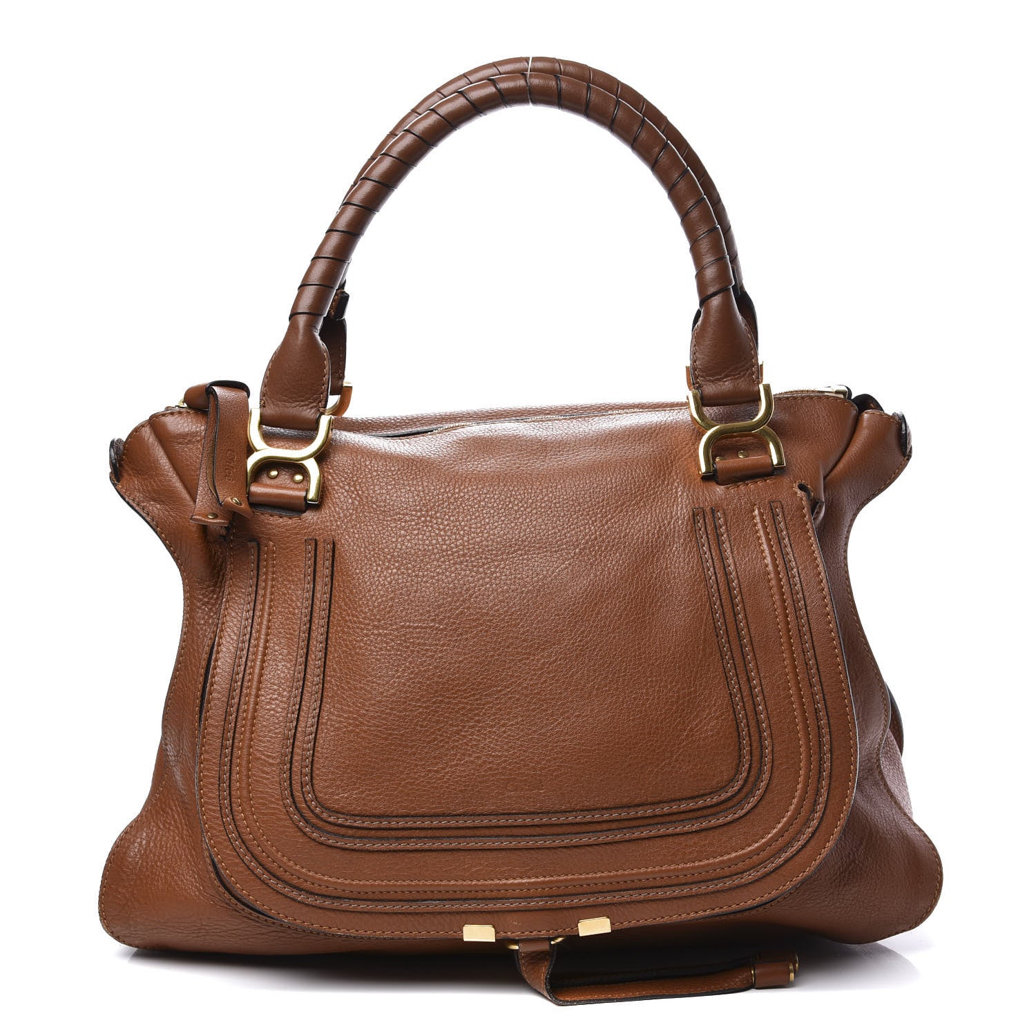 Chloe Calfskin Large Marcie Satchel Tan 1 of 9