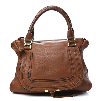 Chloe Calfskin Large Marcie Satchel Tan 1 of 9