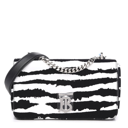 Burberry Calfskin Zebra Print Lola Bag Black White 1 of 8