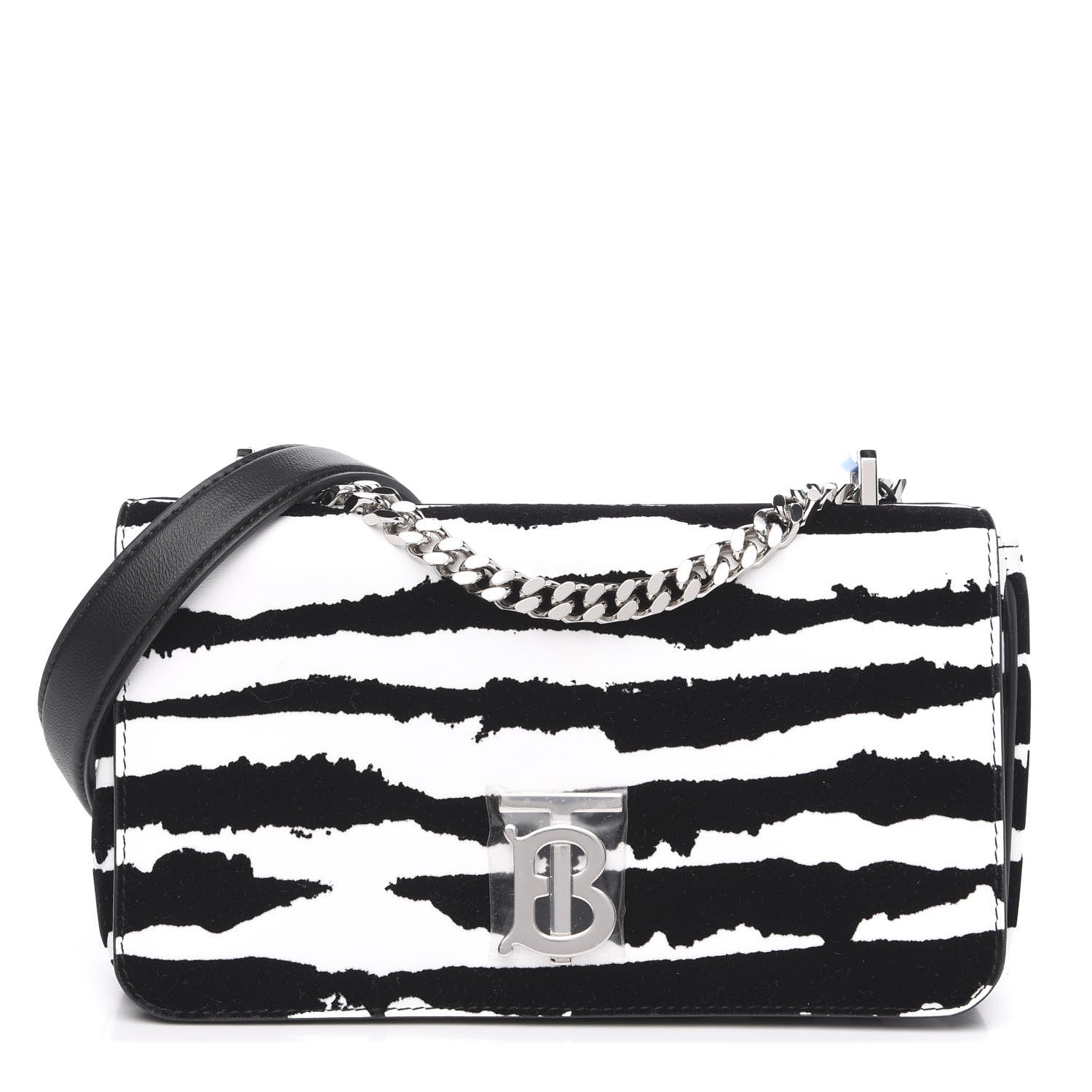 Burberry Calfskin Zebra Print Lola Bag Black White 1 of 8