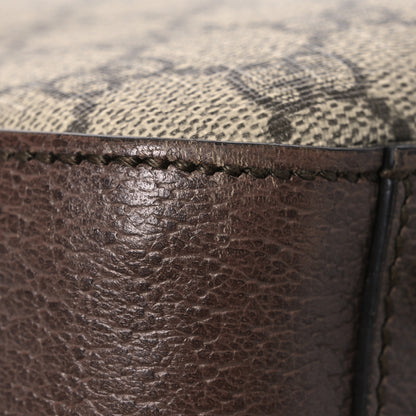 Gucci GG Supreme Monogram Textured Calfskin Web Medium Ophidia Briefcase Beige Ebony New Acero 18 of 19