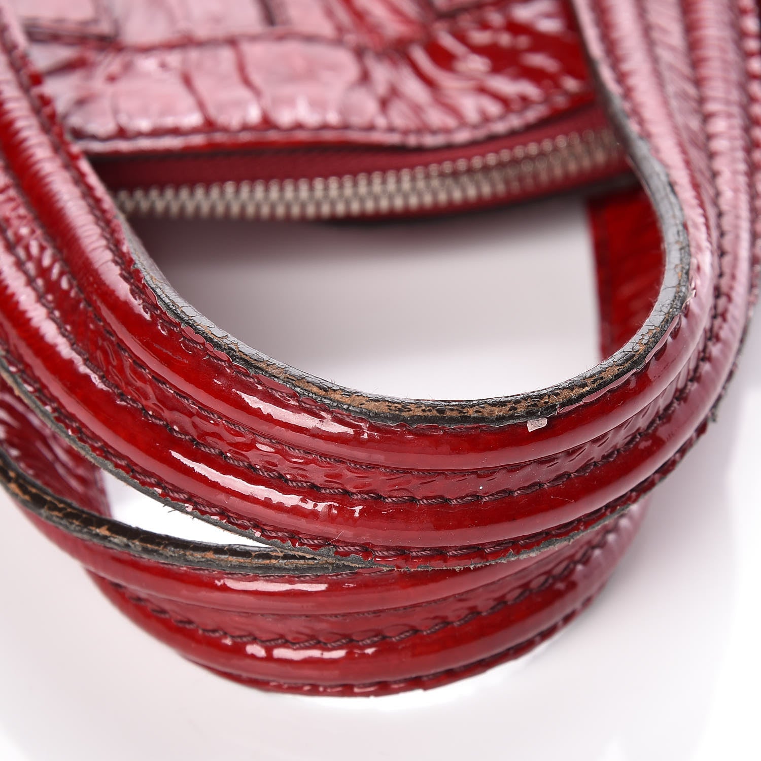 Givenchy Crinkled Patent Calfskin Medium Nightingale Red 13 of 14