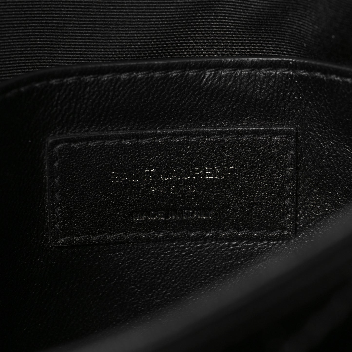 Crinkled Lambskin Matelasse Monogram Baby Niki Chain Satchel Black