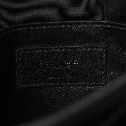 Saint Laurent Crinkled Lambskin Matelasse Monogram Baby Niki Chain Satchel Black 6 of 8