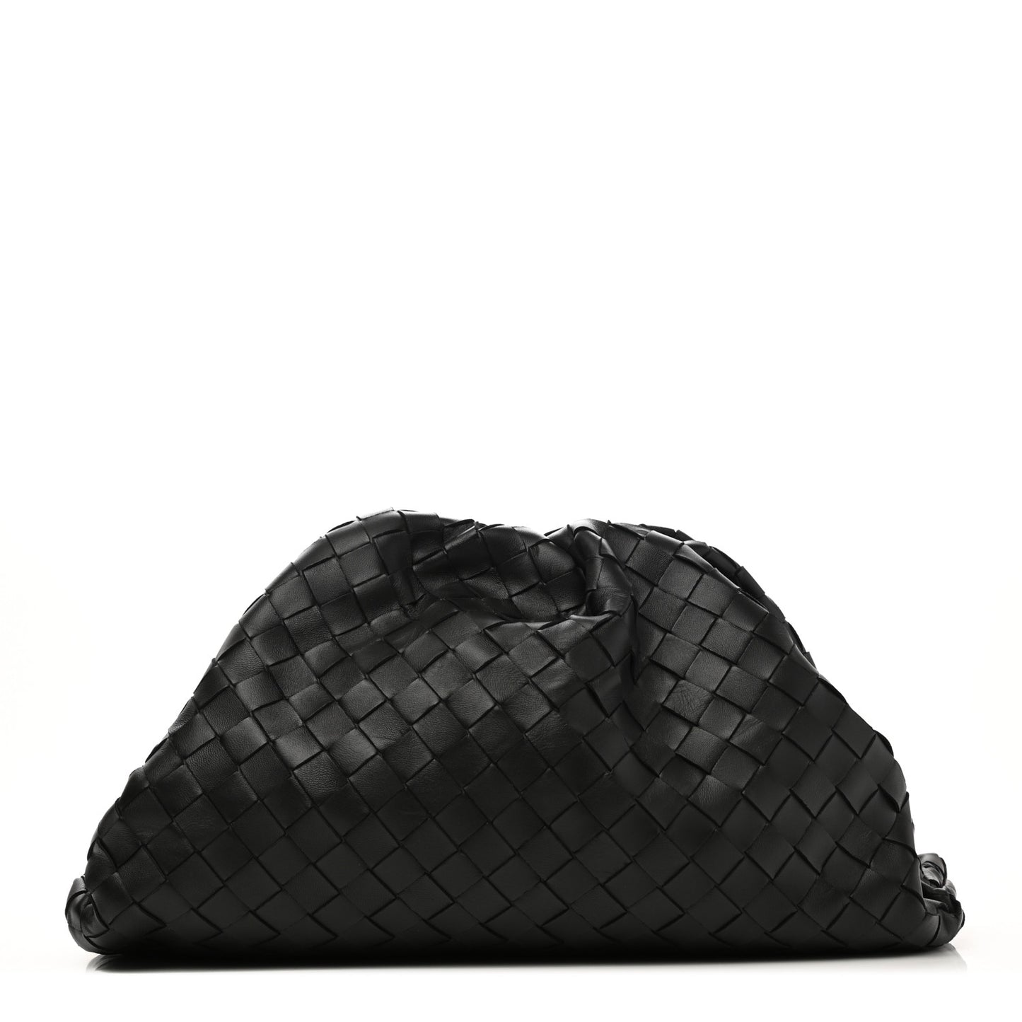 Nappa Maxi Intreccio The Pouch Oversized Clutch Black