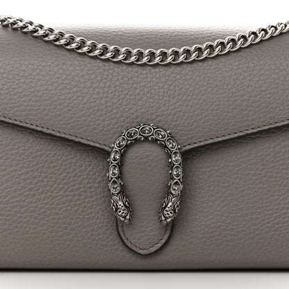 Gucci Dollar Calfskin Crystal Mini Dionysus Chain Wallet Dusty Grey Black Diamond 8 of 10