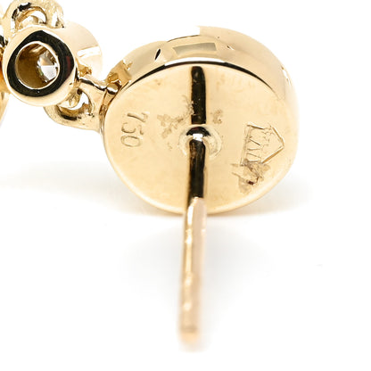 Temple St. Clair 18K Yellow Gold Diamond Moonstone Double Drop Earrings 5 of 6