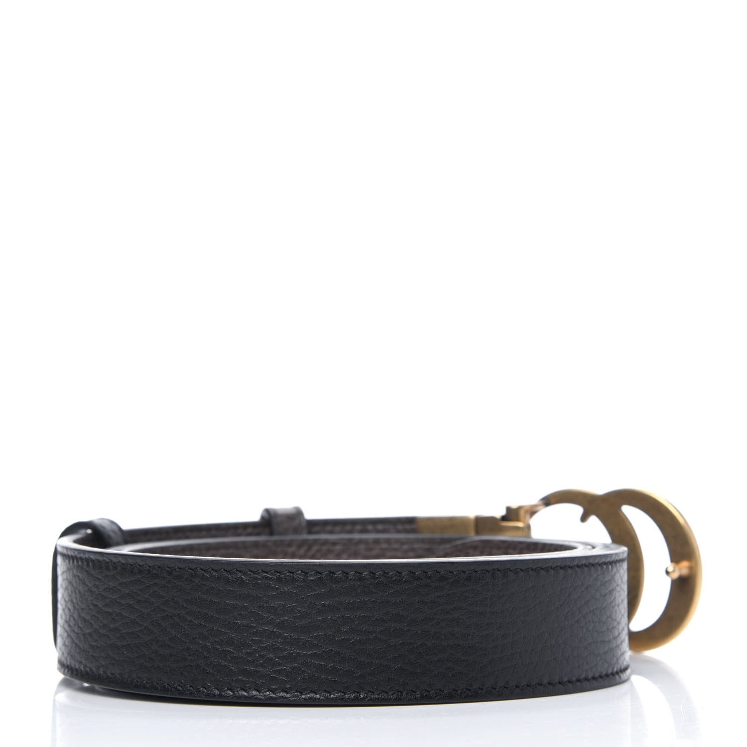 Gucci Dollar Calfskin Double G Reversible 30mm Belt 105 42 Black New Acero 2 of 8
