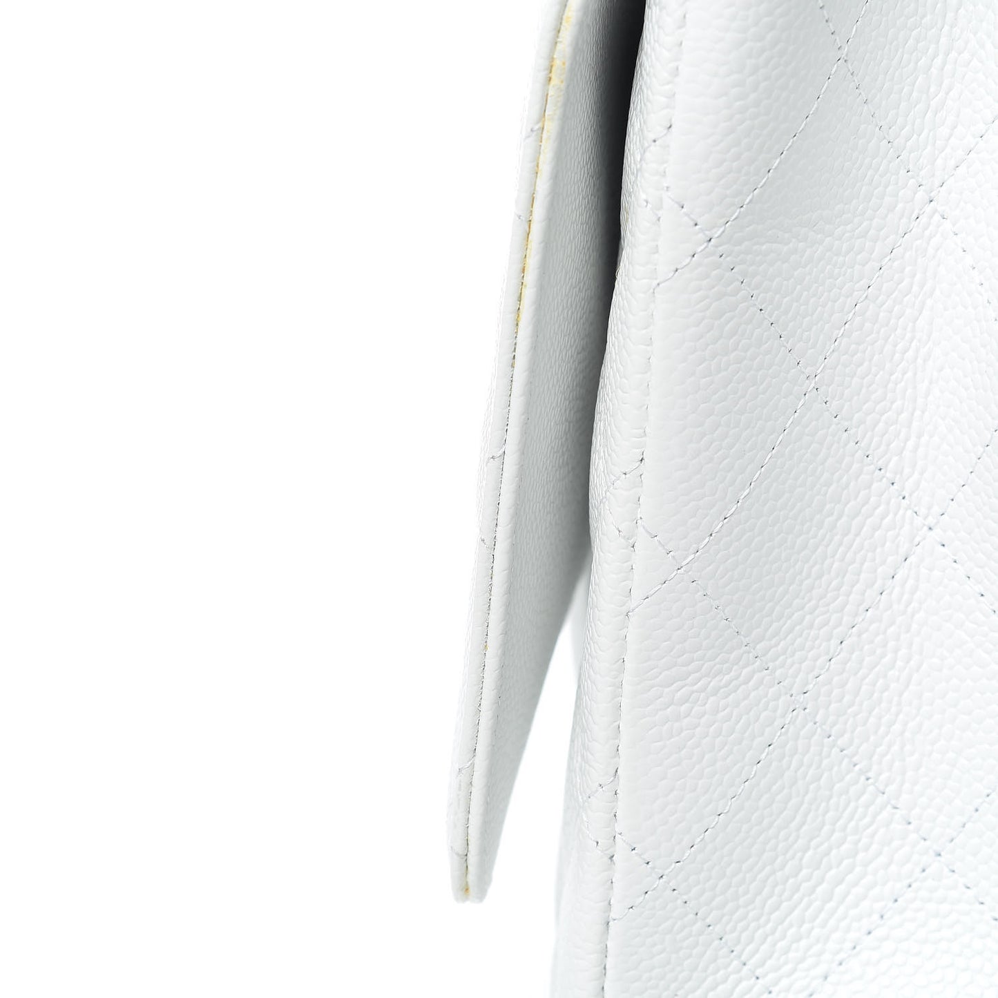 Caviar Quilted Maxi Single Flap White