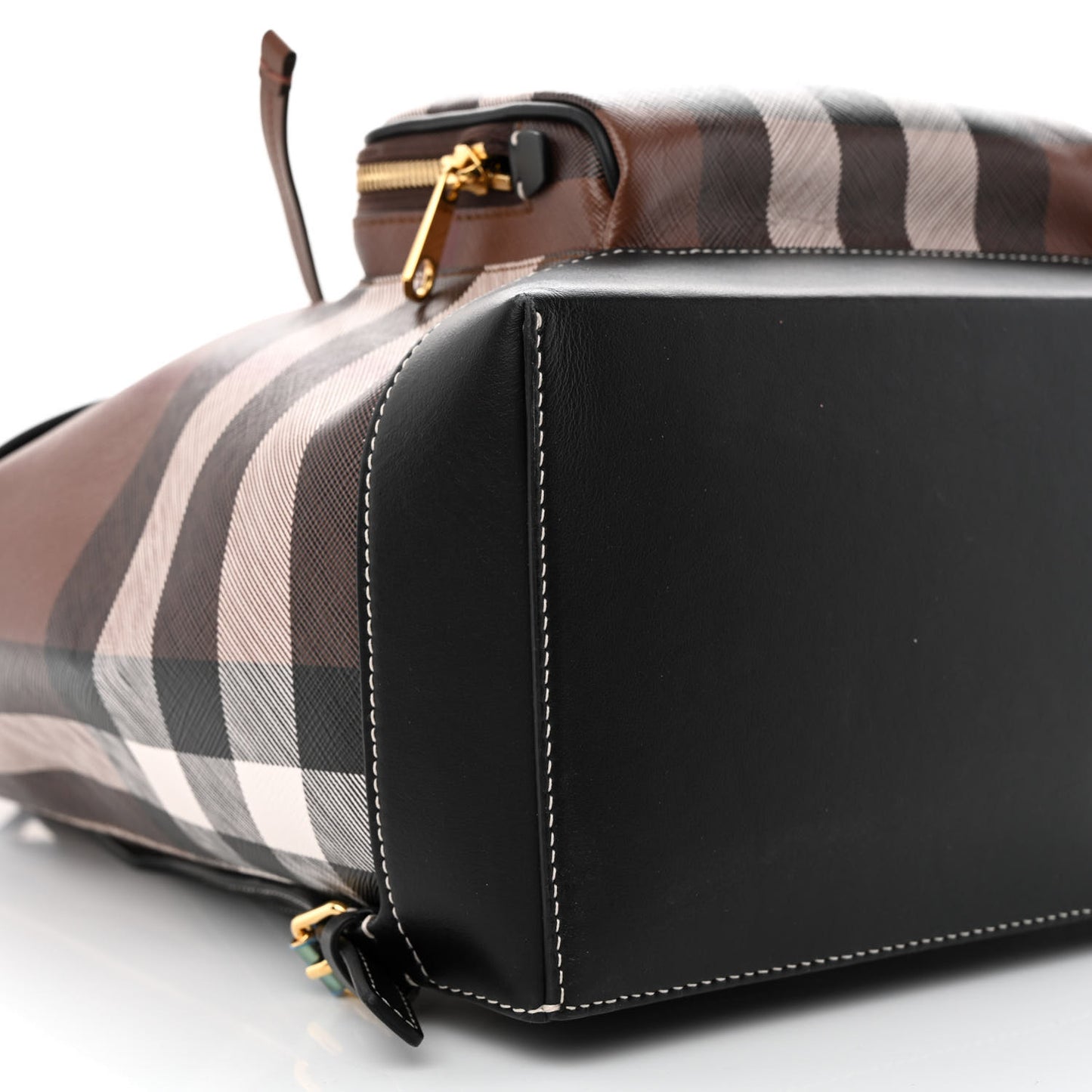 E-Canvas Check Medium Backpack Dark Birch Brown
