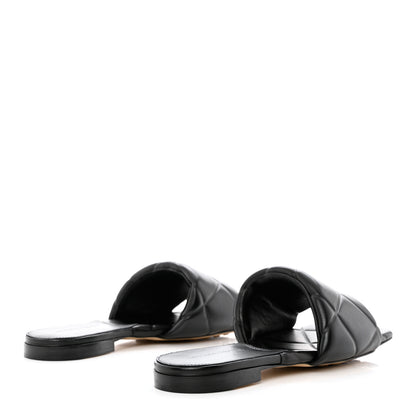 Bottega Veneta Nappa Quilted Rubber Lido Flat Sandals 38.5 Black 4 of 9
