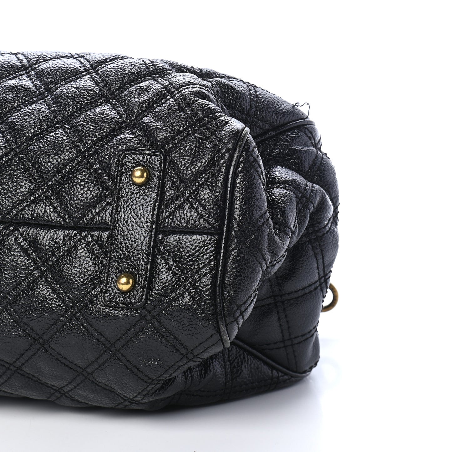 Calfskin Quilted Stam Black