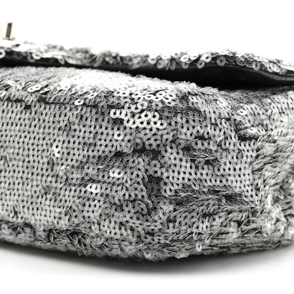 Chanel Sequin Small Single Flap Silver 8 of 9
