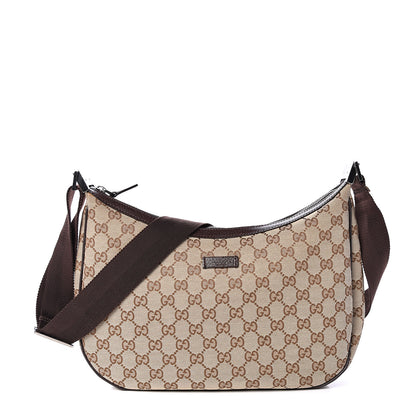 Gucci Monogram Medium Half Moon Hobo Dark Brown 2 of 12