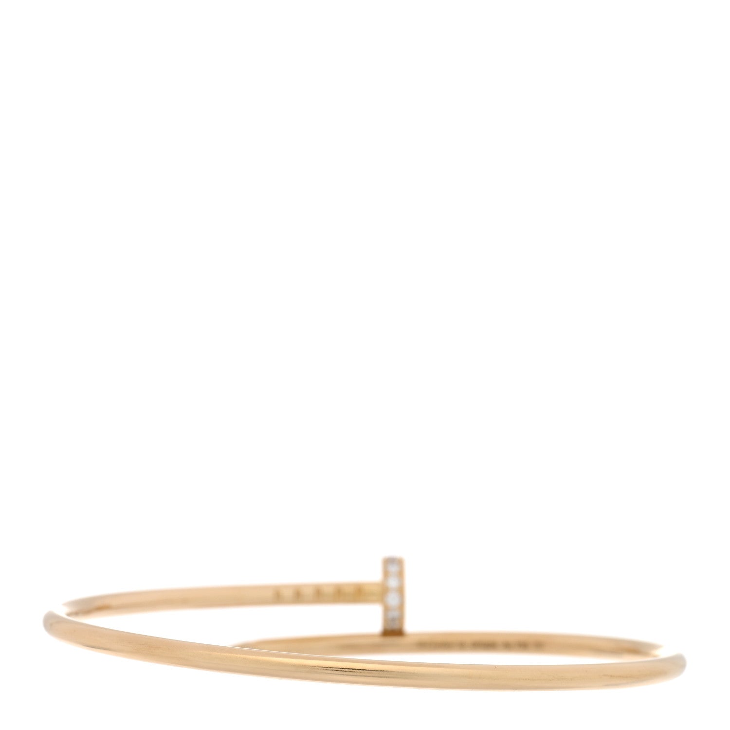Cartier 18K Yellow Gold Diamond Small Juste Un Clou Bracelet 16 2 of 4