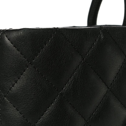 Chanel Calfskin Quilted Large Cambon Tote Black White 14 of 14