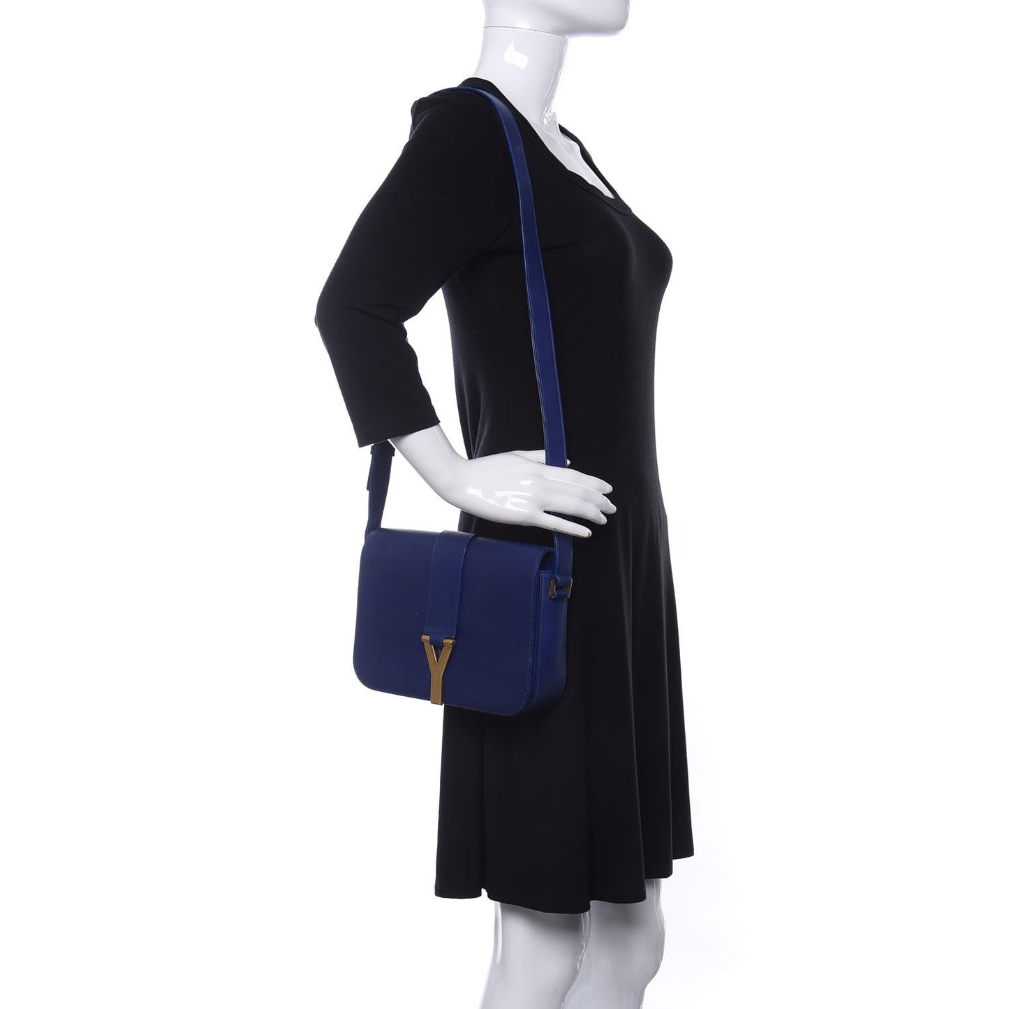 Calfskin Classic Y Satchel Royal Blue