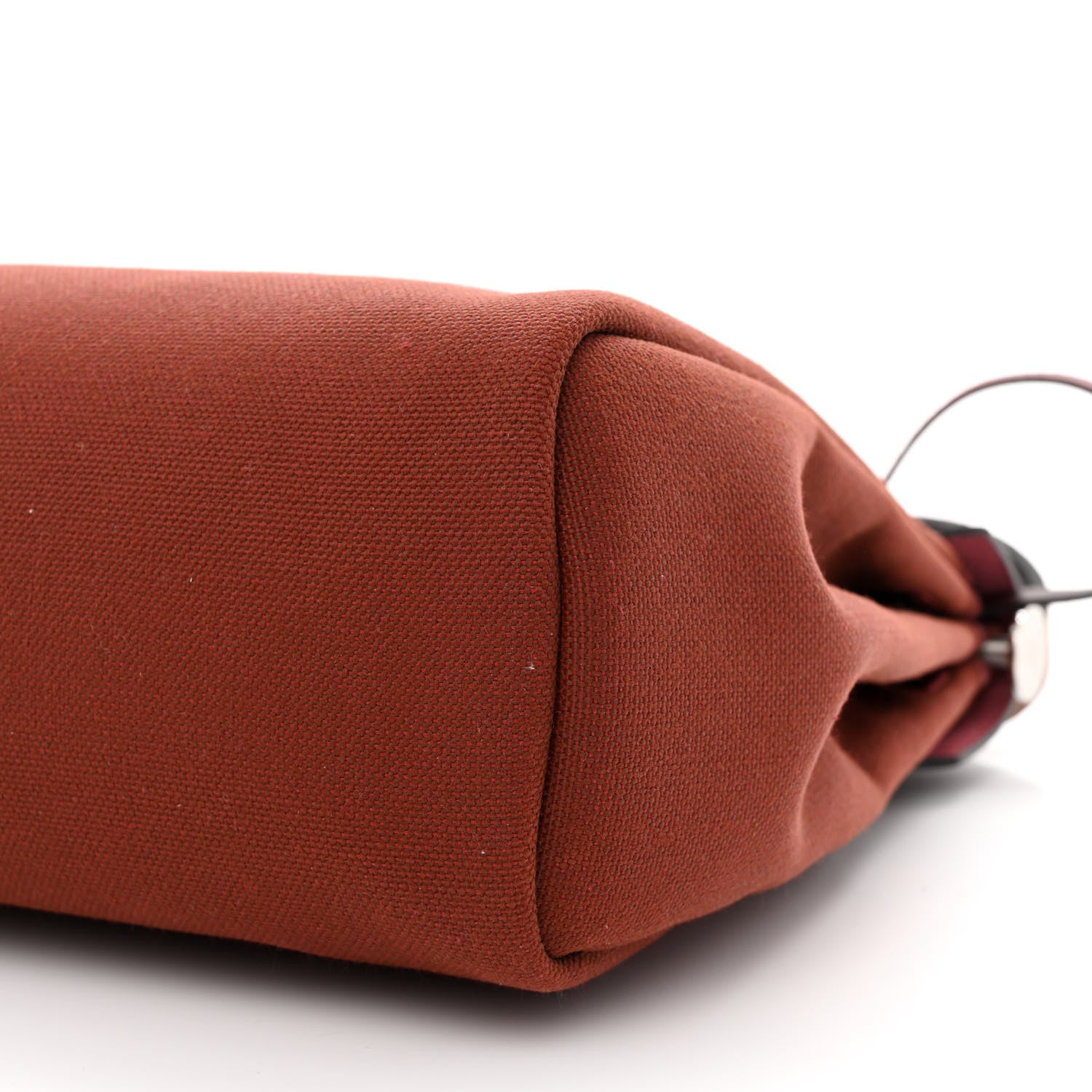 Hermes Military Toile Vache Hunter Tri-Color Herbag Zip Retourne 31 PM Rouge H Ebene Black 11 of 12