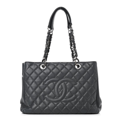 Chanel Caviar Quilted Grand Shopping Tote GST Dark Grey 1 of 8