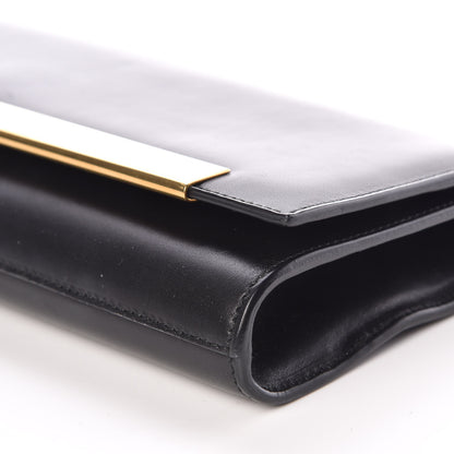 Saint Laurent Calfskin Lutetia Flap Clutch Black 13 of 13