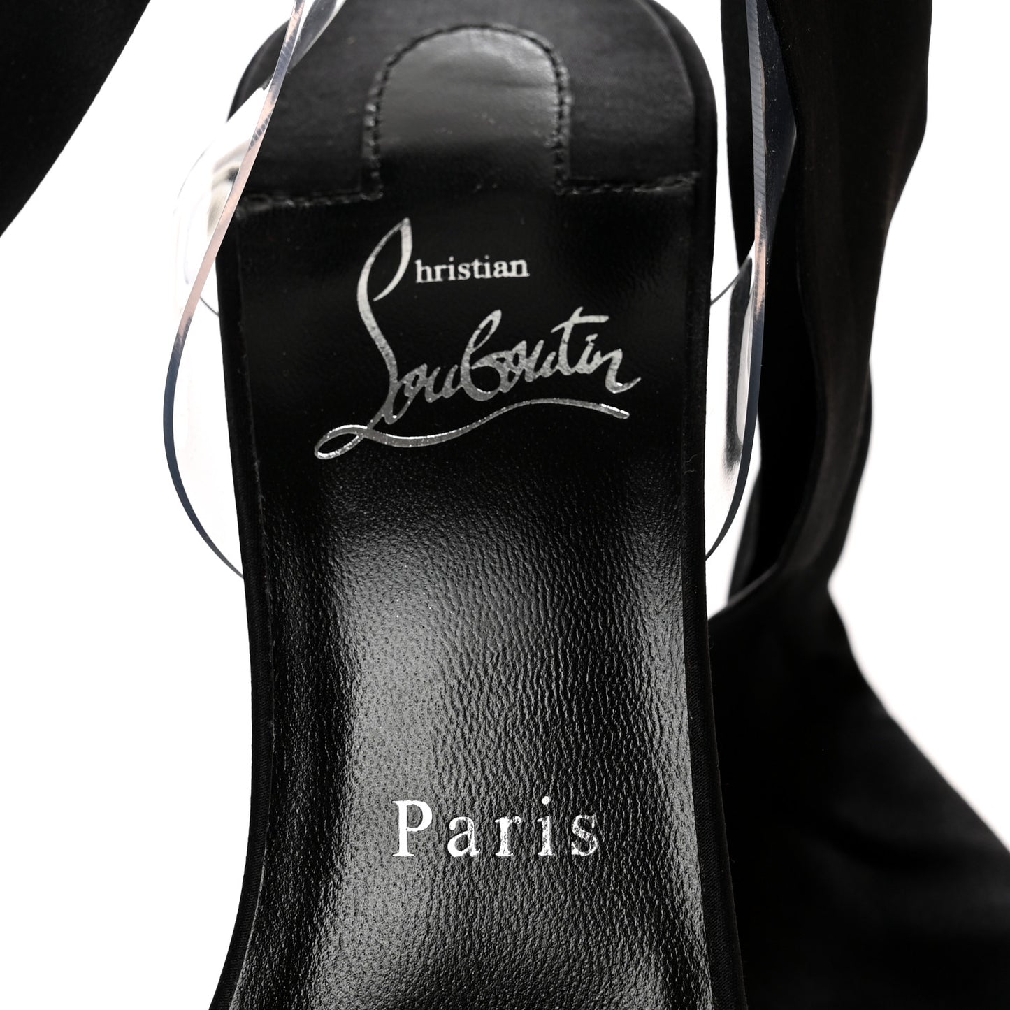 Satin Crystal PVC Astrinodo 100 Sandals 38 Black