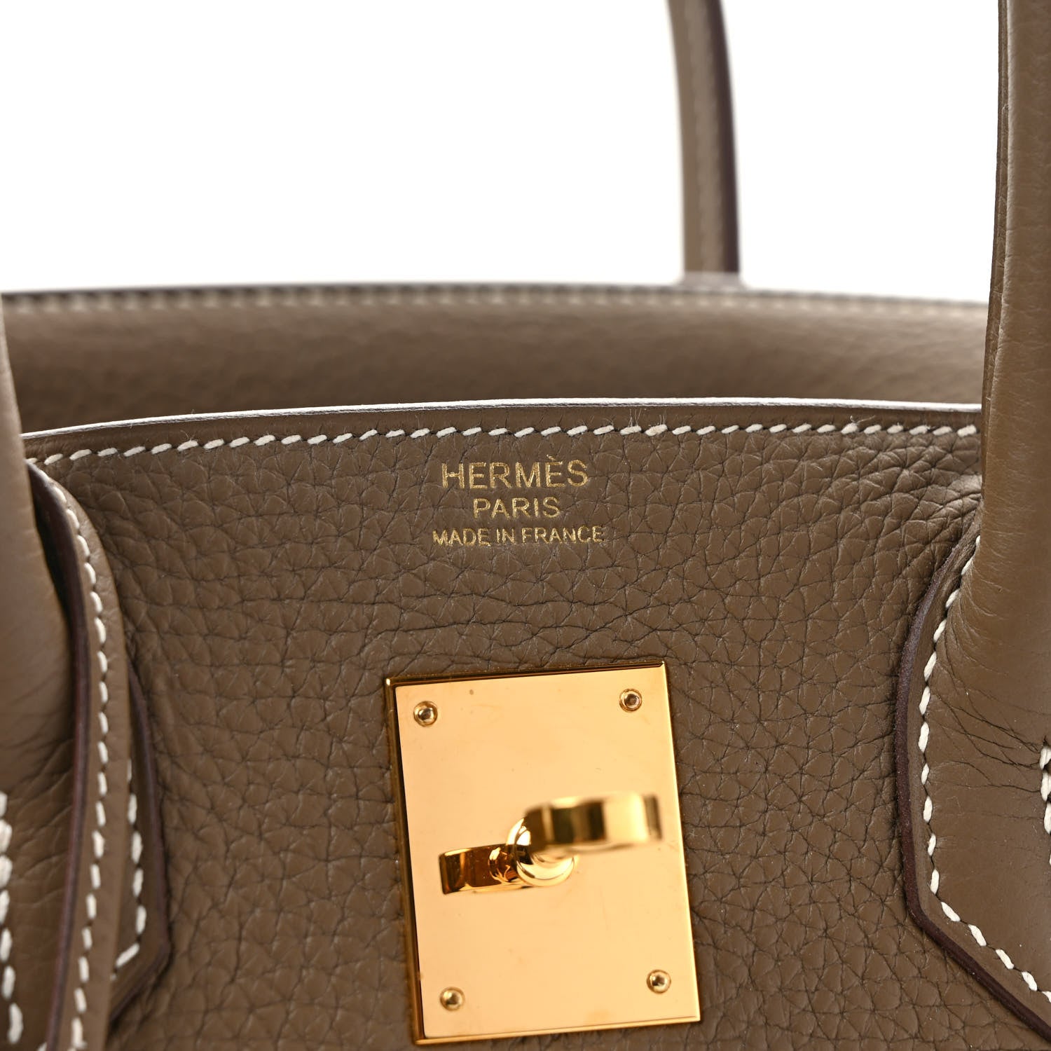 Hermes Taurillon Clemence Birkin 30 Etoupe 6 of 8