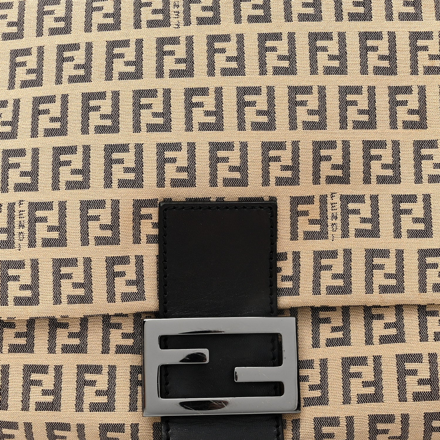 Fendi Zucchino Mama Baguette Mogano Panna Testa di Moro 7 of 10