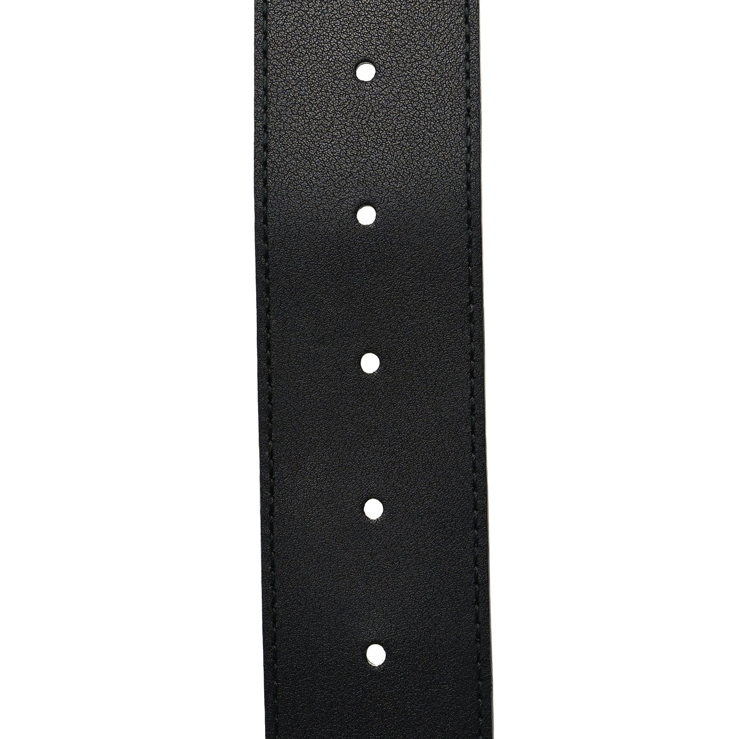 Gucci Textured Dollar Calfskin Nickel Double G 40mm Belt 95 38 Black 4 of 5