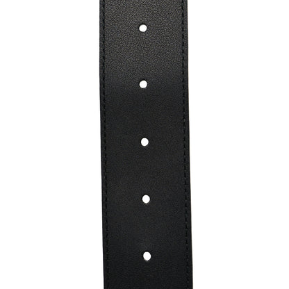 Gucci Textured Dollar Calfskin Nickel Double G 40mm Belt 95 38 Black 4 of 5