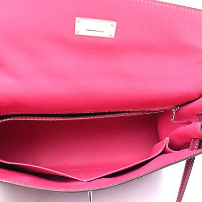 Hermes Epsom Candy Kelly Retourne 32 Tosca Rose Tyrien 9 of 25