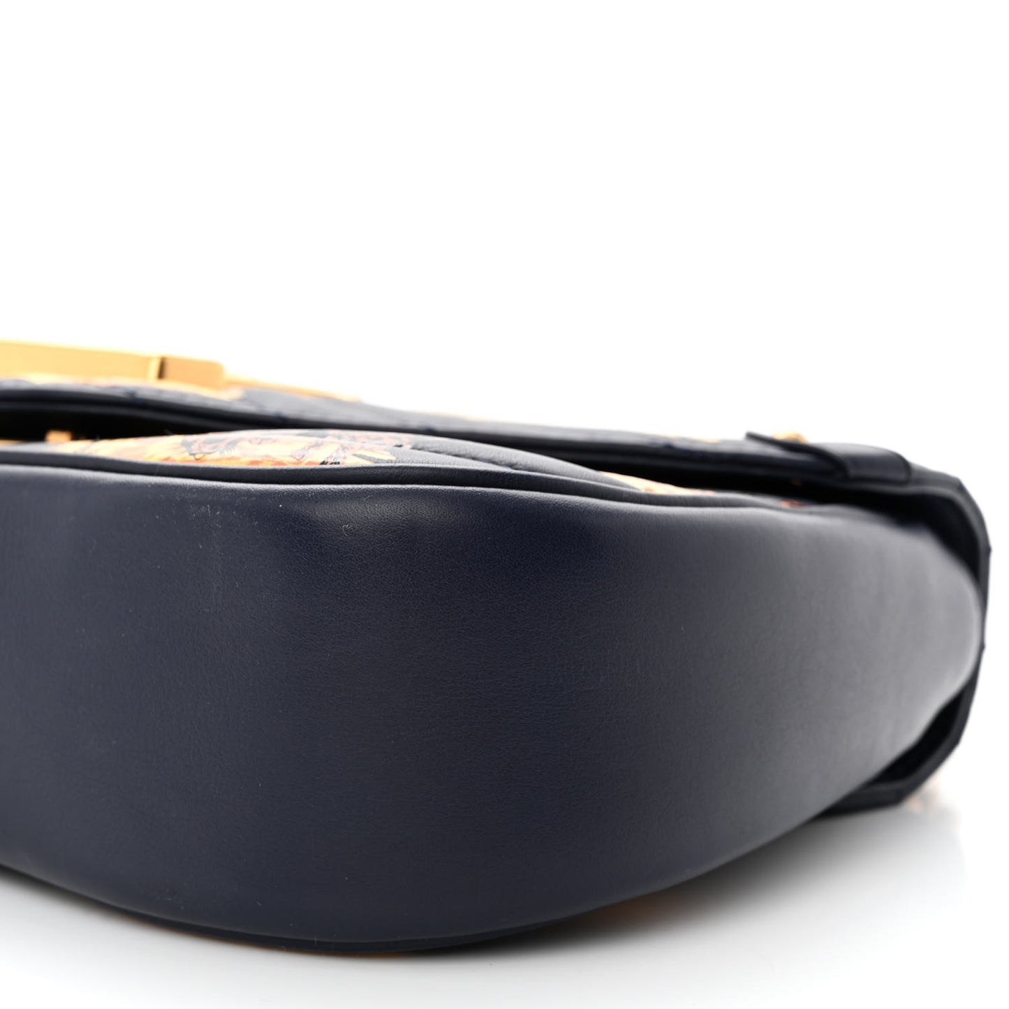 Calfskin Leopard Print New Wave Chain MM Navy