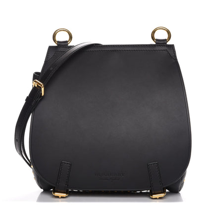 Burberry Calfskin Studded Bridle Saddle Bag Black 1 of 8