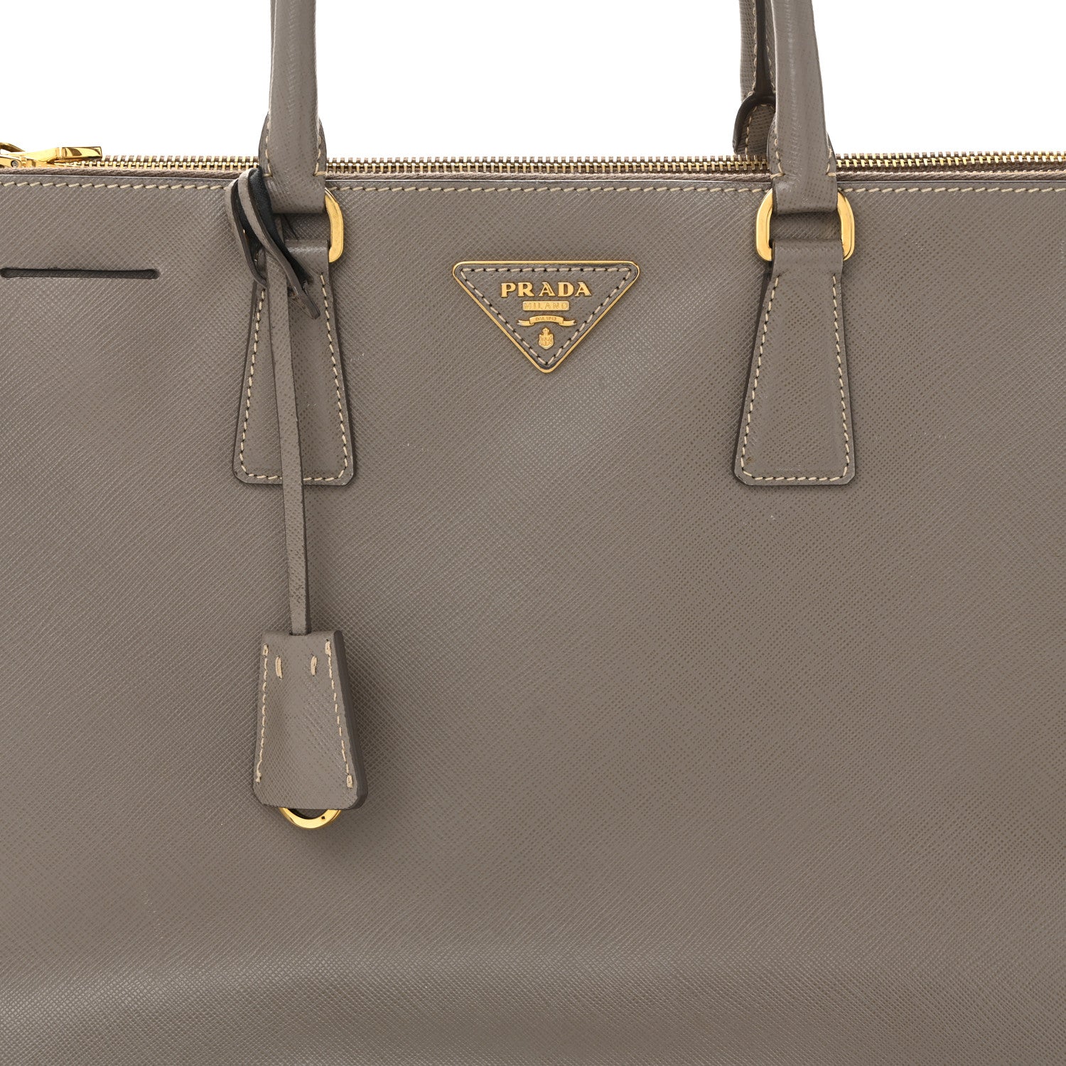 Prada Saffiano Large Galleria Double Zip Tote  Argilla 9 of 15