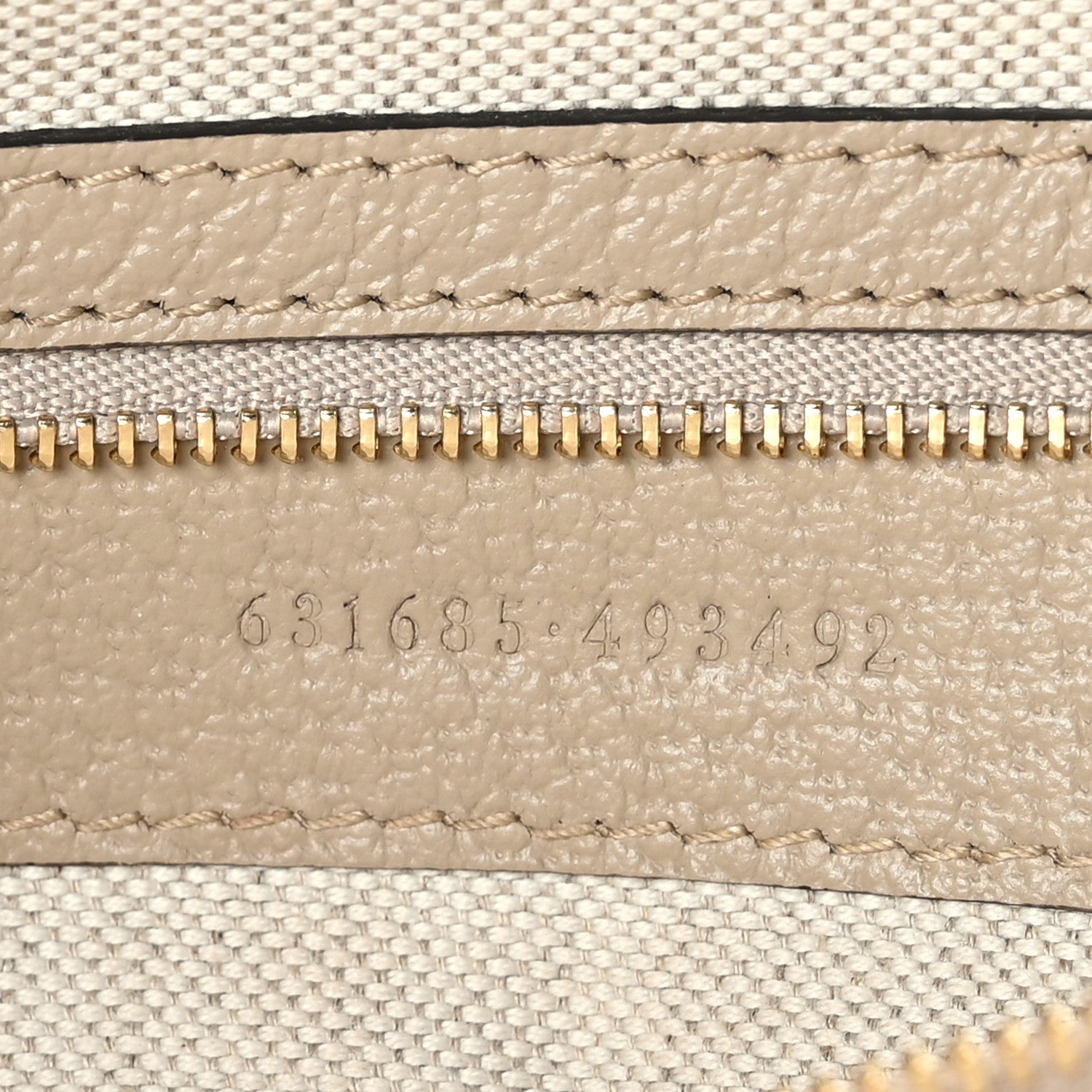 Gucci GG Supreme Monogram Textured Dollar Calfskin Web Medium Ophidia Shopping Tote Beige Mystic White Oatmeal 7 of 10