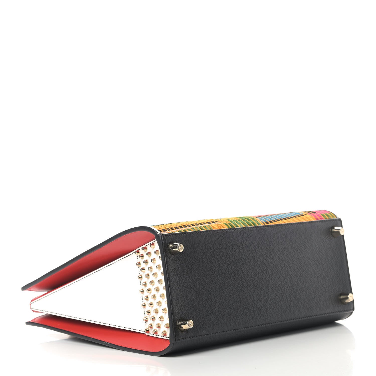 Christian Louboutin Calfskin Patent Woven Medium Paloma Multicolor 3 of 6