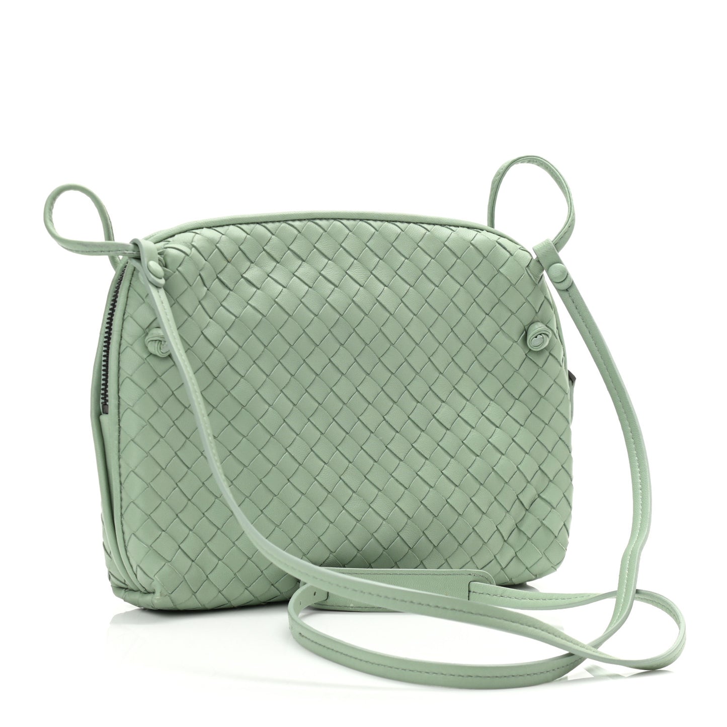 Nappa Intrecciato Nodini Crossbody Messenger New Sauge