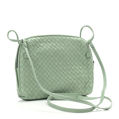 Bottega Veneta Nappa Intrecciato Nodini Crossbody Messenger New Sauge 3 of 10
