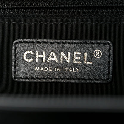 Chanel Bullskin Stitched Small Shopping Tote Black 6 of 10