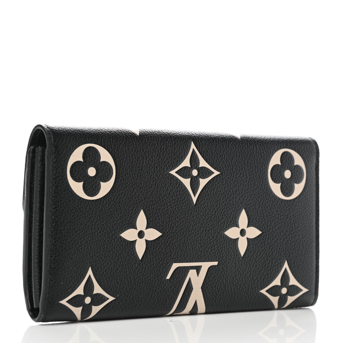 Monogram Empreinte Giant Sarah Wallet Black Beige