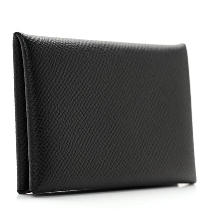 Hermes Epsom Calvi Card Case Black 3 of 7
